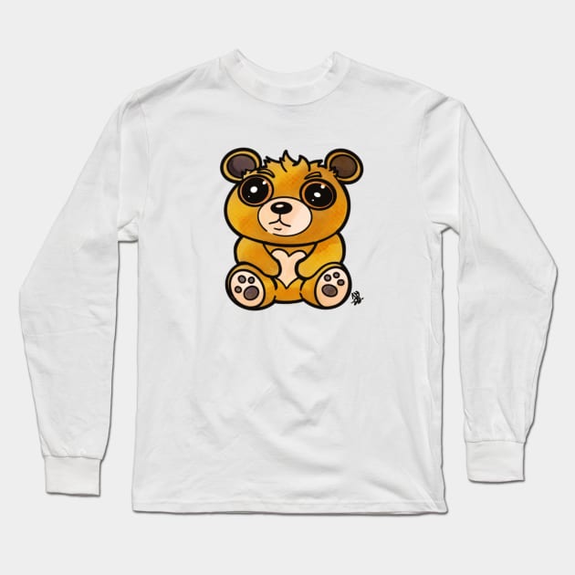 Kawaii Teddy Bear Long Sleeve T-Shirt by Alt World Studios